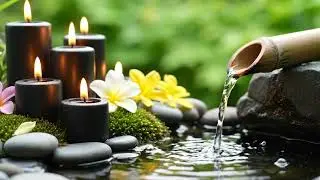 Ease Into Rest 🌼 Gentle Piano Music with Bamboo Water Flow