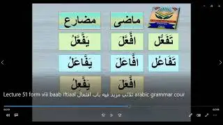 502: Arabic Grammar Course L3 [Advance] - Baab Iftiaal ke kuch qawaid by Maam Shamsa, Practice
