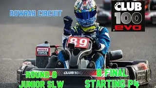Club100 round 8 @ Rowrah, B final starting P4 but P2 span on the out lap & never got back into pos