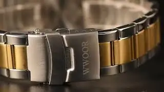 WWOOR 2024 New Luxury Military Gold Watch Mens Sports Diver Quartz