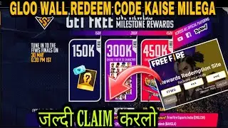 FREEFIRE WORLD SERIES REDEEM CODE LIVE 450K LIVE WATCHING ||FREEFIRE GLOO WALL REDEEM CODE