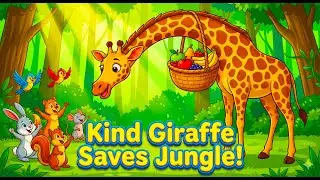 Uncle Giraffe 🦒 | Moral Story for Kids | Hindi/Urdu Animated Animal Story