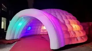 Large Air Blown Dome Igloo Tent with LED Lights