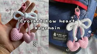 𝐂𝐫𝐨𝐜𝐡𝐞𝐭 𝐁𝐨𝐰 𝐇𝐞𝐚𝐫𝐭 𝐊𝐞𝐲𝐜𝐡𝐚𝐢𝐧 🎀🩷 | 𝐒𝐭𝐞𝐩-𝐛𝐲-𝐒𝐭𝐞𝐩 𝐓𝐮𝐭𝐨𝐫𝐢𝐚𝐥 |