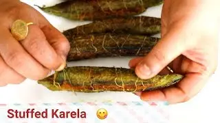 Bharwan Karela recipe - भरवां करेला मसाला -How to make Stuffed Karela, Stuffed Bitter Melon, Alpa