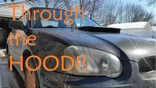 Subaru WRX with Hater Pipe through the hood!
