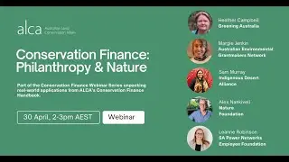 Conservation Finance: Philanthropy & Nature