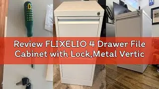 Review FLIXELIO 4 Drawer File Cabinet with Lock,Metal Vertical Filing Cabinets for Home Office,Heavy