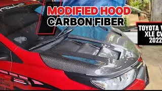 UPGRADING STOCK HOOD TO CARBON FIBER | toyota vios xle cvt 2022