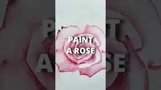Paint a Stunning Watercolour ROSE #shorts #watercolour #rosepainting