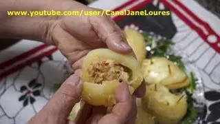 Batata assada com recheio ( a mais saborosa que voce já provou,faça e prove)