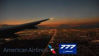 American 777 SCENIC SUNRISE Approach & Landing  at Miami International Airport