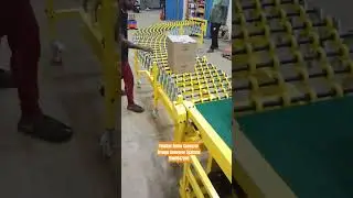 Foldable Truck Loading Skatewheel Conveyor #warehouseautomation #beltconveyor #flexiblebendconveyors