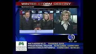 WFSB: Winter Storm Destiny Coverage - Before Eyewitness News at 5:00 [2-22-2008]
