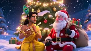When Krishna Met Santa 🎄✨ | Magical Christmas Story Song for Kids | Nursery Rhymes & Kids Songs