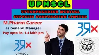 UPMSCL JOB//UTTARPRADESH PHARMACIST RECRUITMENT//M.PHARM//GENERAL MANAGER POST#pharmacist #pharmacy