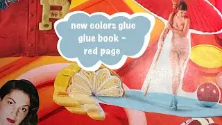 NEW colors glue book started - let’s make a red page! #gluebook #gluebookjournal ❤️🍒🌹