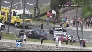Crash on Ala Wai Blvd. injures three, creates traffic backup
