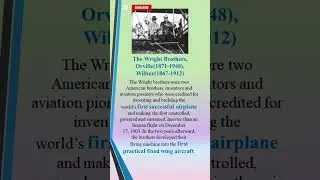 The Wright Brothers, Orville(1871-1948), Wilbur(1867-1912)