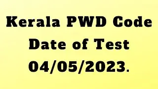 Kerala PWD Account Code