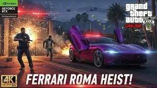 Stealing the Grotti Itali Gto Stinger TT (Ferrari Roma) in GTA 5 Online | Heist in 4K 🚨💰
