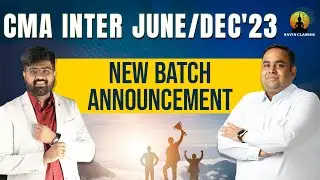 CMA Inter June'23 & Dec'23 | New Batch Details | CMA Inter Live & Recorded Batch | Navin Classes