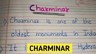 10 lines on Charminar // Essay on Charminar in english// About Charminar