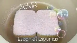 ASMR - Esponjas, Pinho, Sabão pó e magnésio pó🤍🌲💙Sponges, Pine, Soap powder and magnesium
