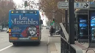 Here is the Emt bus 5462 on the number 51 in Madrid Thursday 1 January 2025