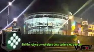 9x18w rgbwa uv wireless dmx battery led par can project show!(Provider by our customer)