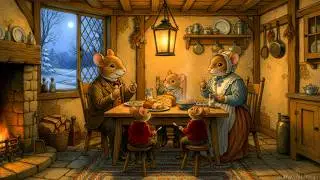 Gather Round the Winter Table! ! A Gentle Animal Relaxation Video with Calming Music