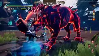 Dauntless: Solo Trial Bloodfire Embermane with low armor and atack power repeaters build