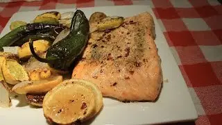 Salmon & Yellow Squash Air Fryer ~ Easy / Delicious