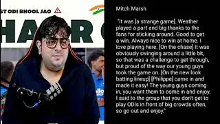 India Vs Australia 1st ODI Mitchell Marsh Interview ⁉️ #indvsausodiseries #indvsaus1stodi #cricket 