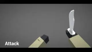 Low Poly FPS Arms - Knife Animation Test