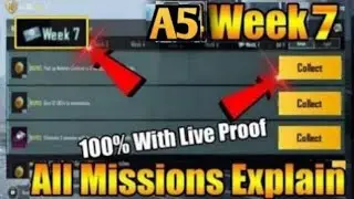 A5 WEEK 7 MISSION | BGMI WEEK 7 MISSIONS EXPLAIN