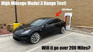 HIGH MILEAGE Tesla Model 3 RANGE TEST | Will it go 200 Miles?