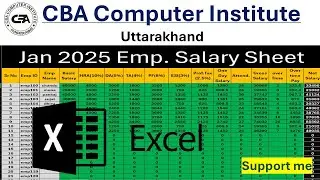 💯Fully Automatic Salary Sheet In Excel 2021 (hindi)👍 #excel #exceltricks #excelshortcuts #exceltips
