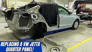 Замена боковой панели VW Jetta! #автомобильныйкузов #volkswagen #кузов #четвертнаяпанель #кузовно...
