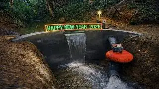 Construction of a hydroelectric dam to welcome the new year 2026.