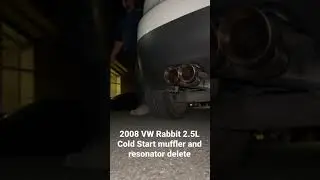2008 Volkswagen Rabbit 2.5 L Muffler and back Resonator Delete with tips.