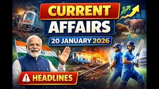 Current Affairs 20 January 2026 | Daily GK & Important News #upscexam #ppsc #ias #ips
