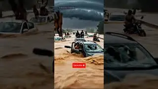 Flash Flood Engulfs Highway 🚗🌊 #flood #ai #shorts