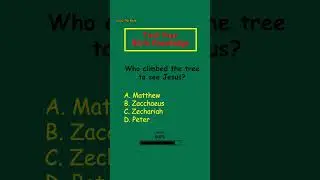 Who climbed the tree to see Jesus? #biblequiz #learnbible