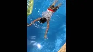 Liam's learnt to swim! Lagotel playa de muro.