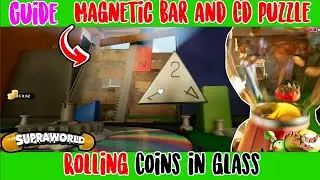 Supraworld Magnetic bar CD and Rulers Puzzle | Swimming Coins Machines Near Pool basin