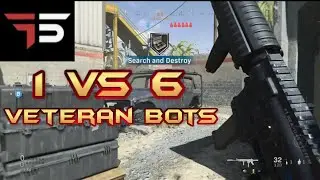 MW Search & Destroy 1 vs 6 Veteran Bots Challenge (Insanely Hard)