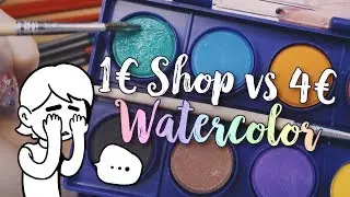 1 Euro Shop Watercolor vs. 🛒 Dekoladen 4 Euro Watercolor