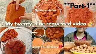 @Bigbitescrunches|Wet and dry bricks crunch with bricks paste and powder🤤|Urfvrt🖤|Please subscribe❤️