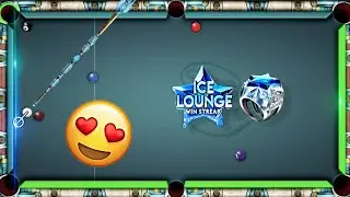New Ice Lounge Winstreak With Bright Diamond Cue Level Max - Free Ice Lounge Cue - 8 Ball Pool